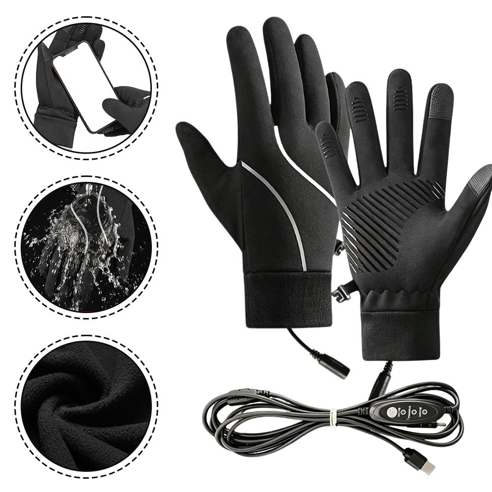 Motorcycle Gear For Winter - Gants chauffants rechargeables, doublure polaire pour