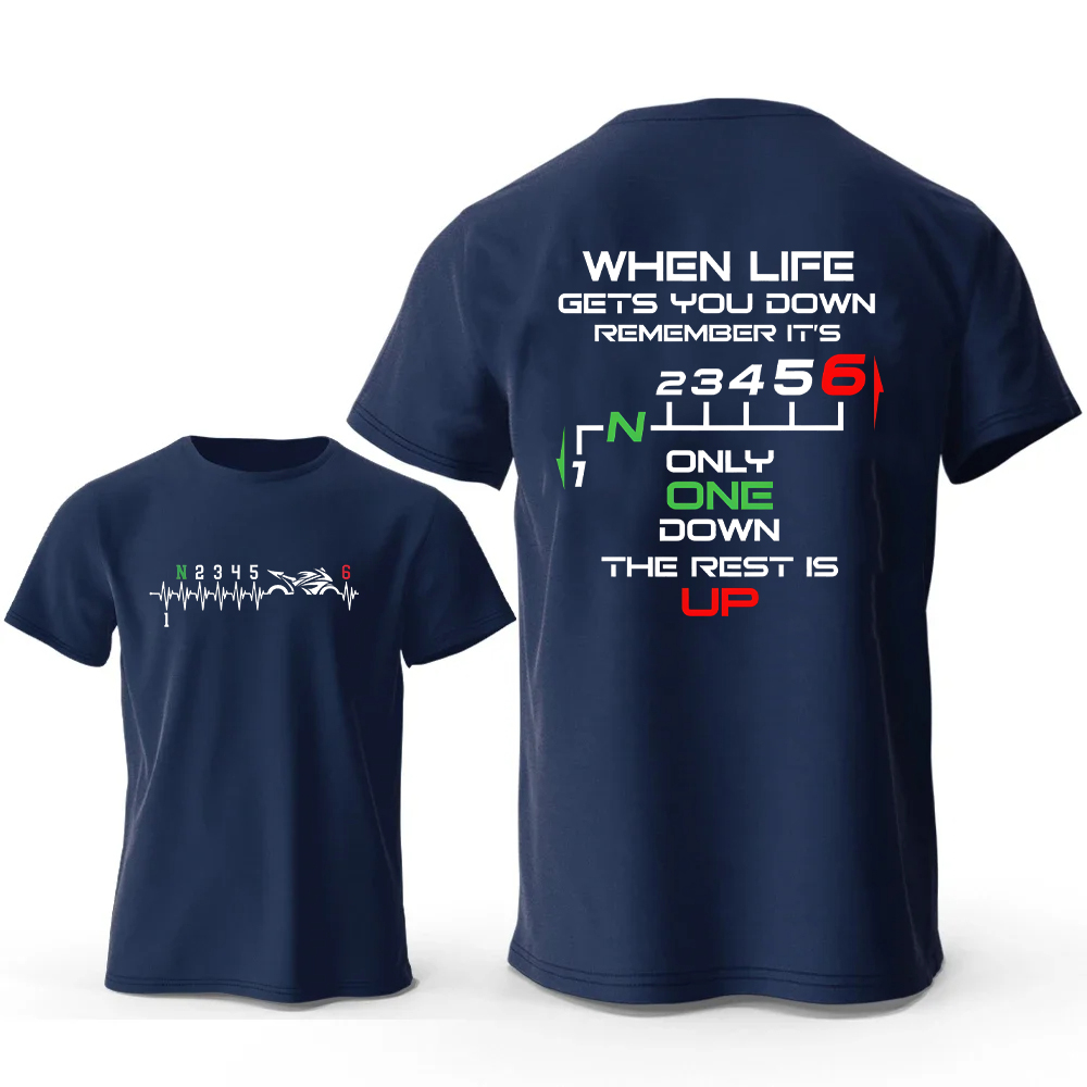 Motorcycle Gear Used - T-shirt rétro imprimé Heartbeat pour hommes,