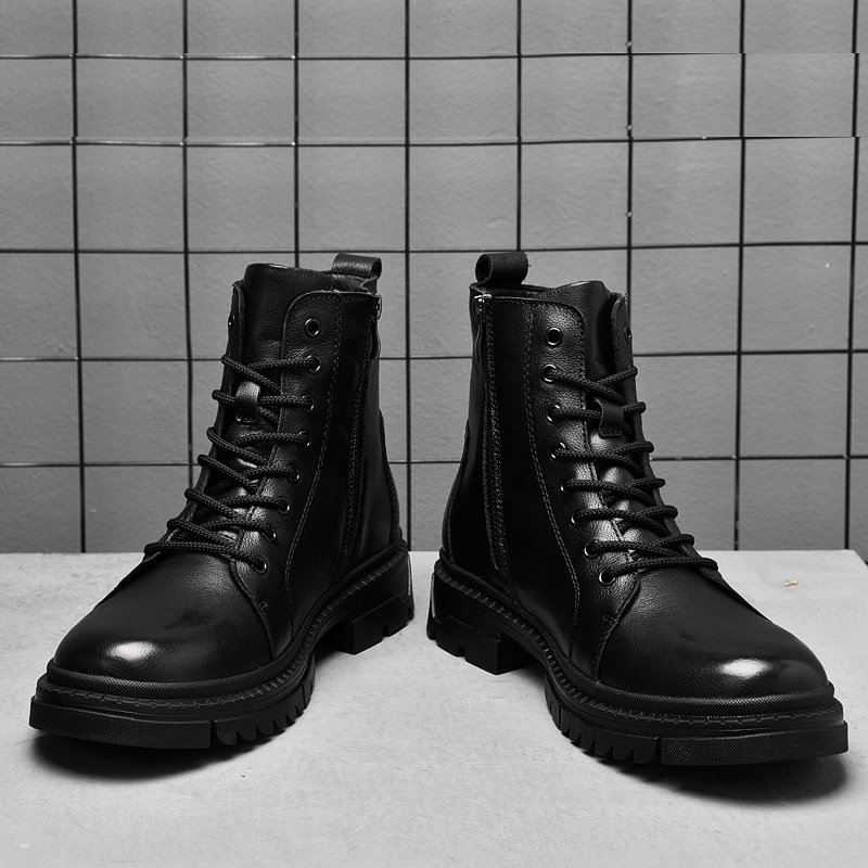 Motorcycle Gear For Winter - Bottes en cuir véritable pour hommes,
