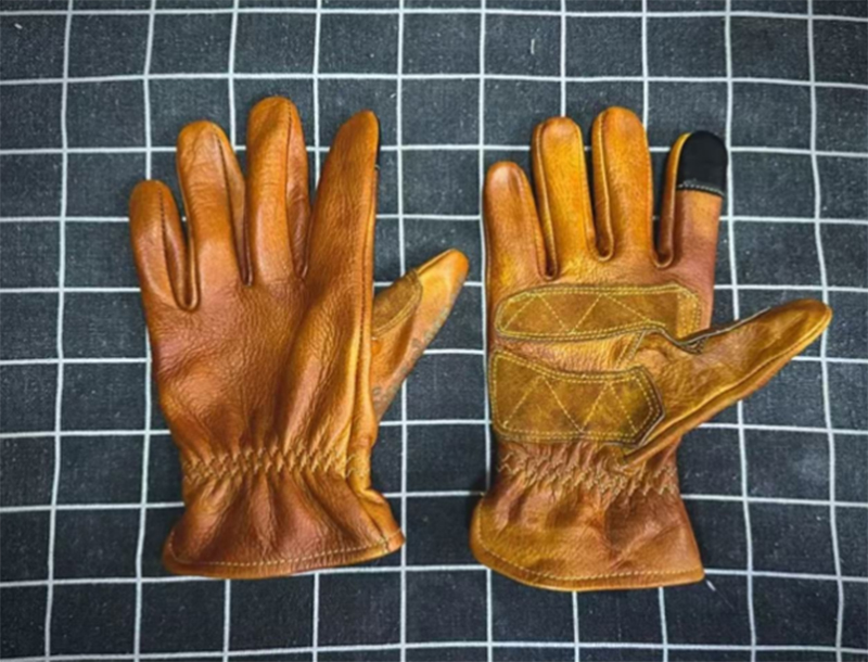Gants de moto rétro en cuir vé - Motorcycle Gear Used avis et prix