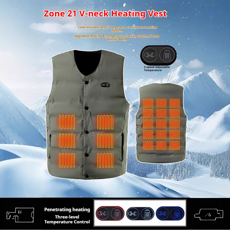 Gilet chauffant à col en v, 21 - Motorcycle Gear For Winter avis et prix